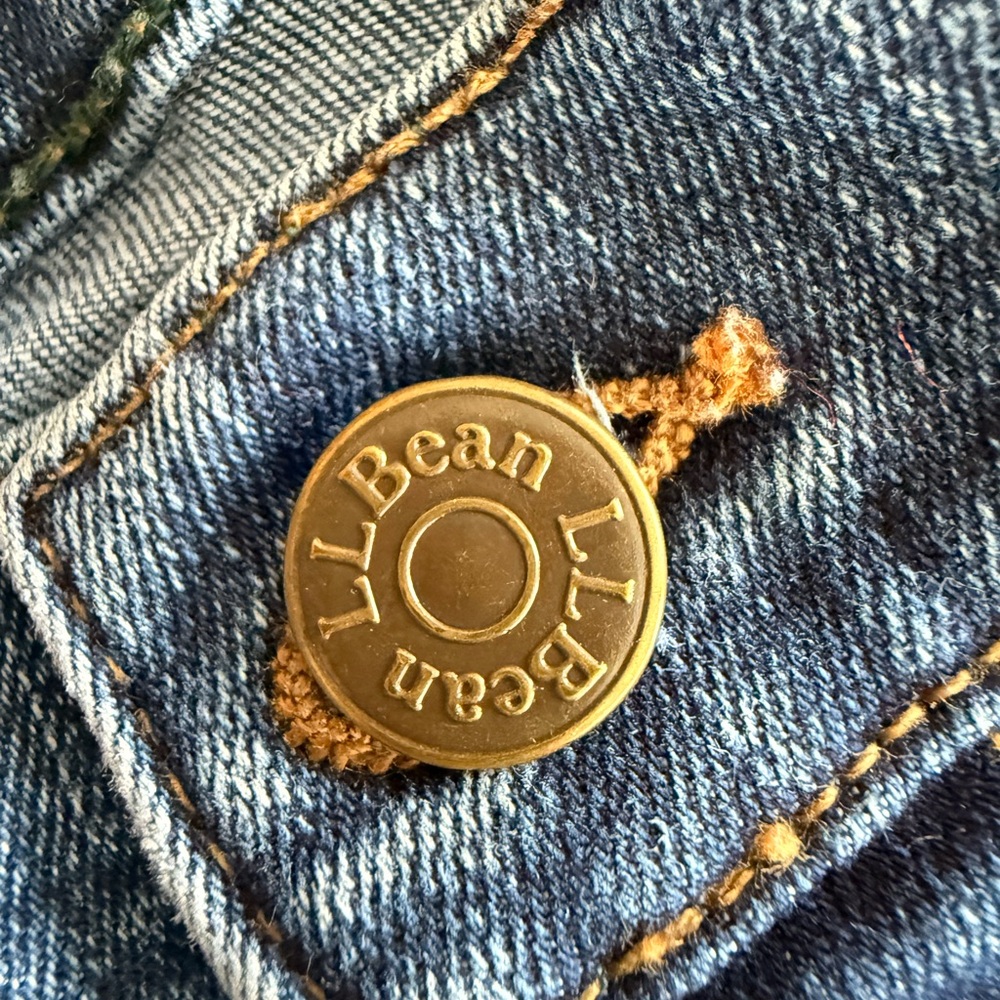 L.L. Bean Denim Jeans with Brass Logo Button